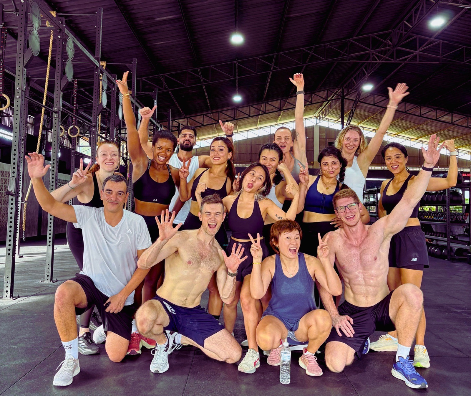 FitBeat retreat guests celebrating together after a session in Phuket