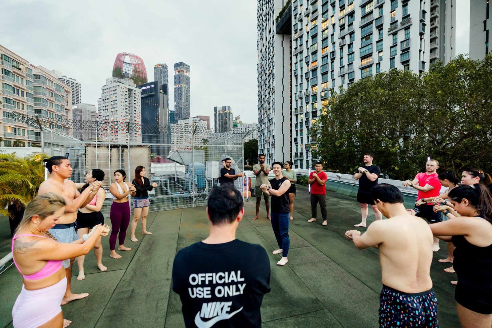 Warm-up on the rooftop before sunset — FitBeat Festival, December 2025